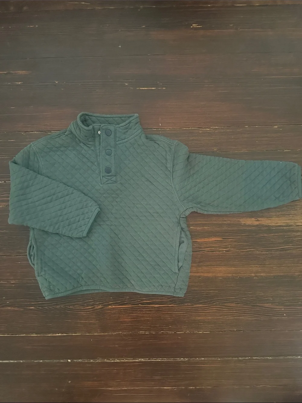 Old Navy Quilted Pullover Hoodie in Sage/Dark Green